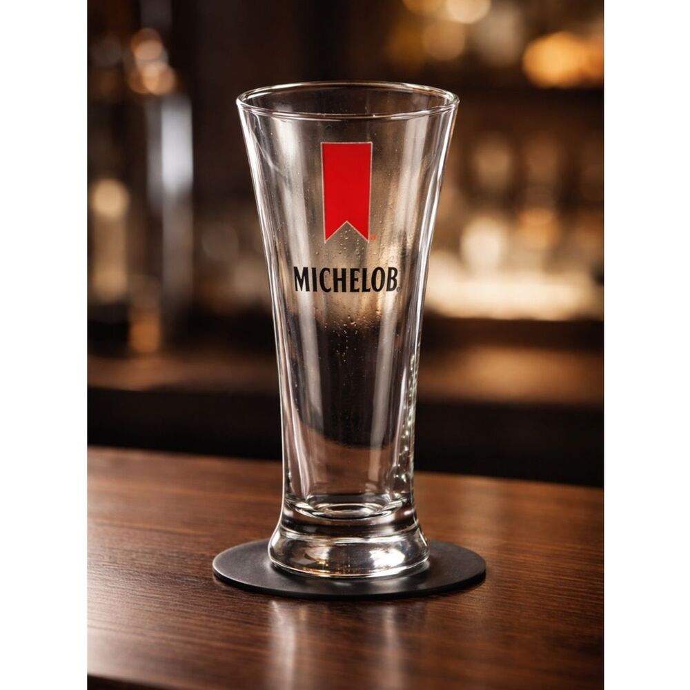 EUC  Michelob 10 oz Tall Beer Glass Novelty Logo Glass